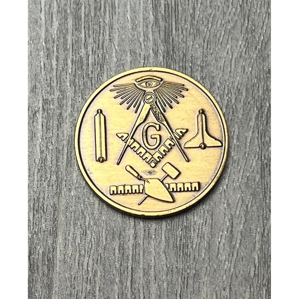 Stokes Lodge No 32 AF&AM 200th Anniversary Coin Concord NC 1797-1997 Masonic